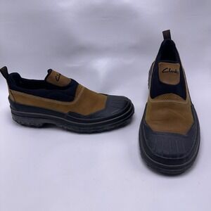 Clarks Muckers Slip on Duck BOOTS Women Size 7m Leather Waterproof Moccasins